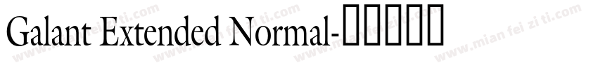 Galant Extended Normal字体转换